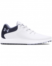 Under Armour Charged Breathe 2 Spikeless Ladies White/ Navy Golf Shoe