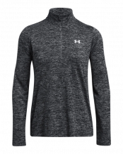  Under Armour Tech Textured Half Zip Ladies Black Pullover