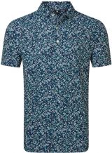 FootJoy Watercolour Floral Lisle Golf Men's Shirt (Navy/Sun/Green)