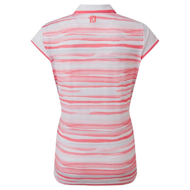 FootJoy Colour Block Lisle Ladies Coral Shirt