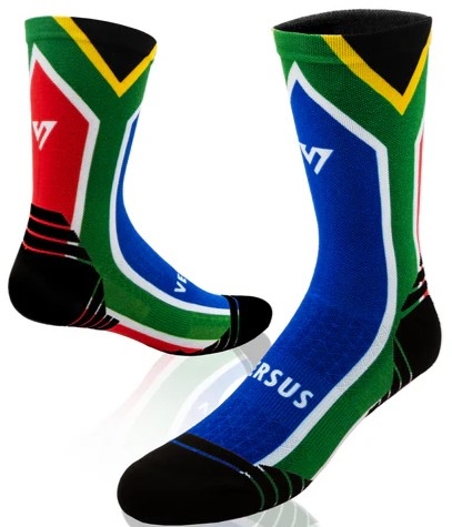 Versus South Africa Flag Active Crew Socks