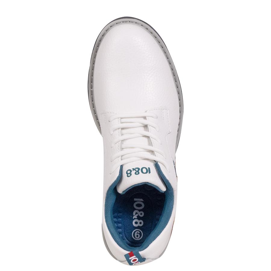 10&8 Classic Vector Leather Men's White Shoes