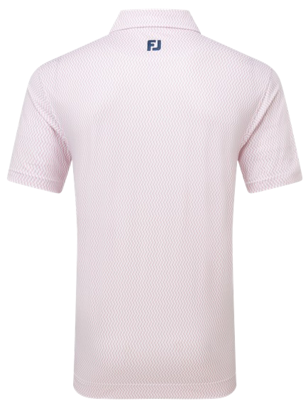 FootJoy Wiggle Print Lisle Men's White/Pink Lemonade Shirt