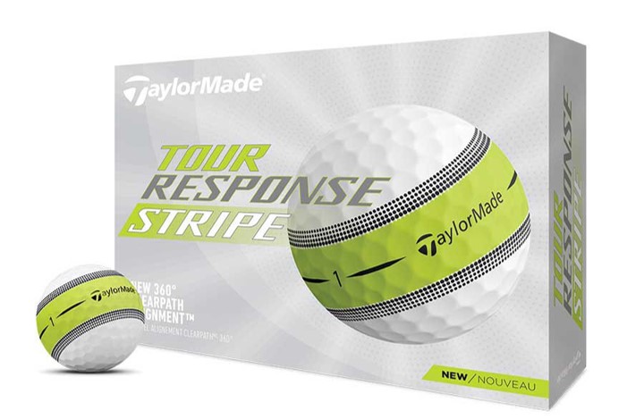 TaylorMade Tour Response Yellow Stripe Men's Golf Balls (2022)