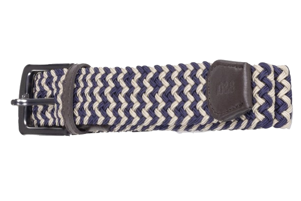 10&8 Men's Navy and Stone Stretch Belt