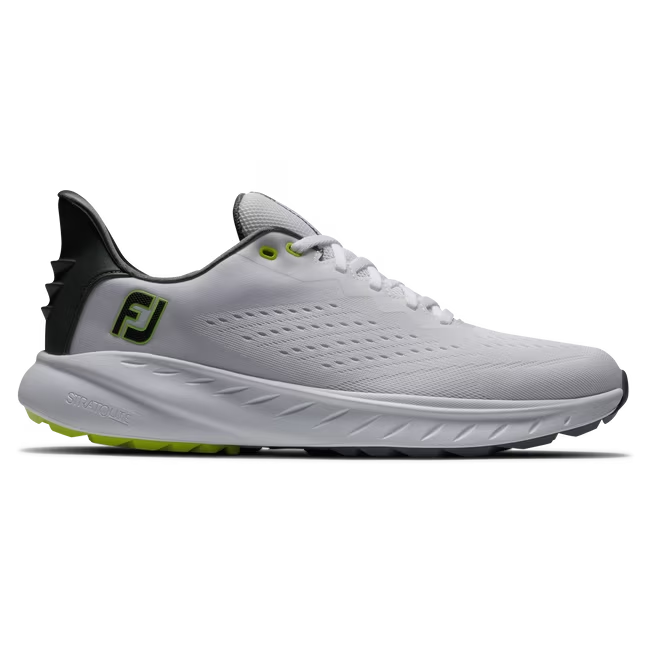 FootJoy Flex XP Men's White/ Black and Lime Spikeless Shoe