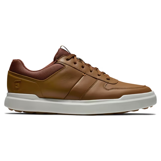  FootJoy Contour Casual Spiikeless Men's Shoes (Tan/ White)