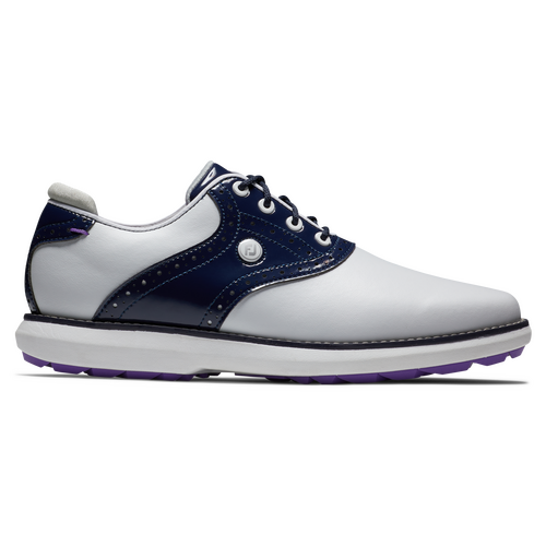 FootJoy Traditions SL White/Navy/Purple Ladies Shoe