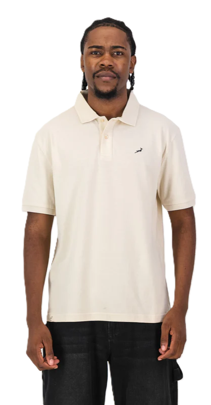 Old School Springboks Embroidery Polo (Ivory)
