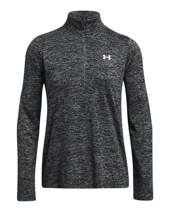  Under Armour Tech Textured Half Zip Ladies Black Pullover