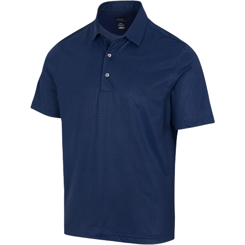Greg Norman Recycled Microlux Flag Men's Navy Shirt