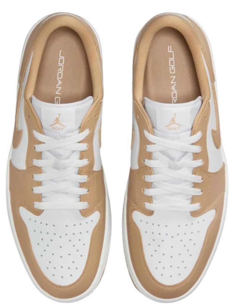 Nike Air Jordan 1 Low G Men's Shoes (White/Linen)