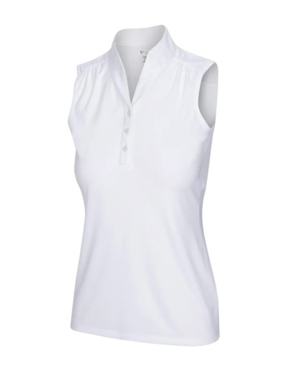 Greg Norman Heathered Dot Ladies White Shirt