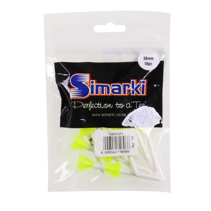 Simarki Fixed Height Plastic Tees 38mm - 10 Pack