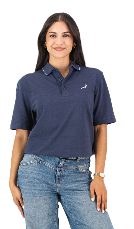 Old School Springboks Golfer Polo (Navy)
