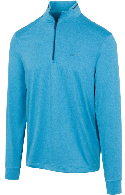 Greg Norman Leaderboard Shark Men's Blue Heather Quarter Zip