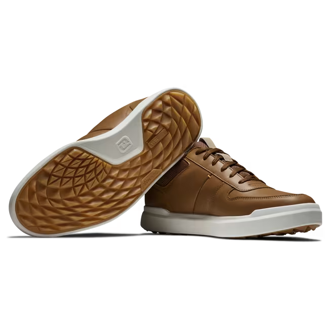  FootJoy Contour Casual Spiikeless Men's Shoes (Tan/ White)