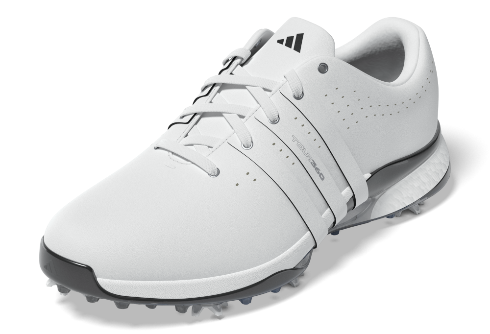 adidas Men's Tour360 Wide Shoes (White/Black/Blue)
