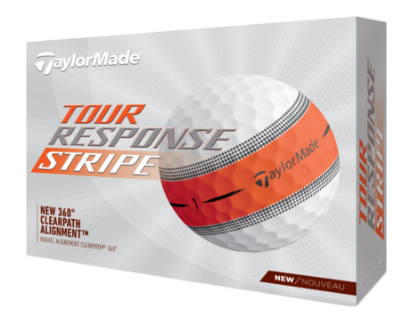 TaylorMade Tour Response Orange Stripe Men's Golf Ball (2022)