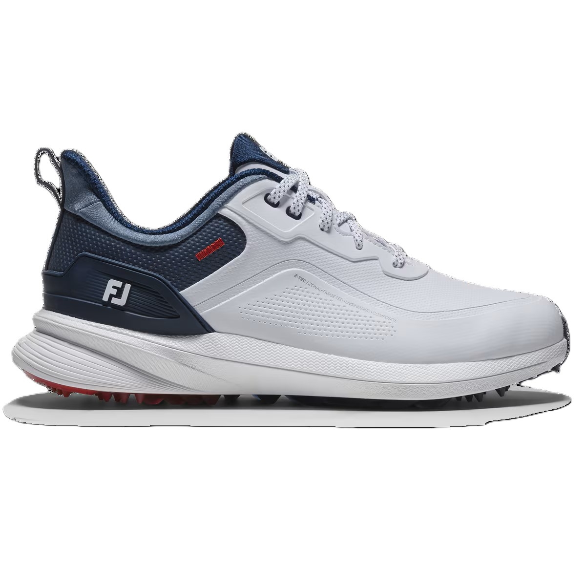  FootJoy Pro SL Men's Spikeless Shoes (White/Blue/Red)