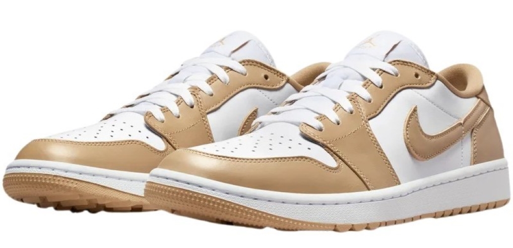 Nike Air Jordan 1 Low G Men's Shoes (White/Linen)