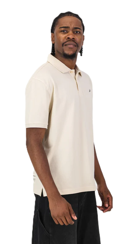 Old School Springboks Embroidery Polo (Ivory)