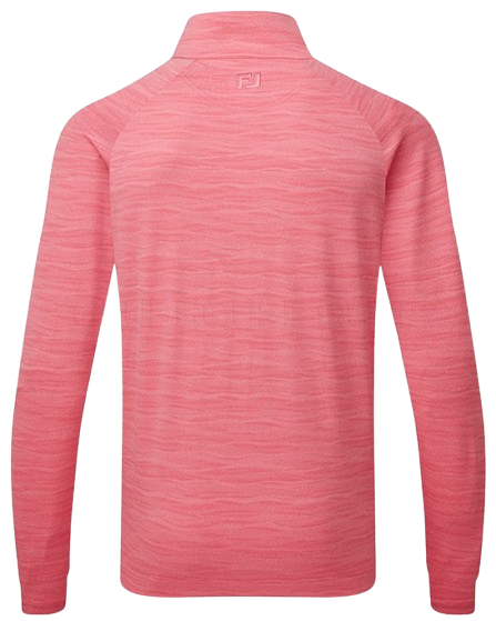 FootJoy Wave Jacquard Chill-Out Men's Pink Lemonade Quarter Zip Pullover
