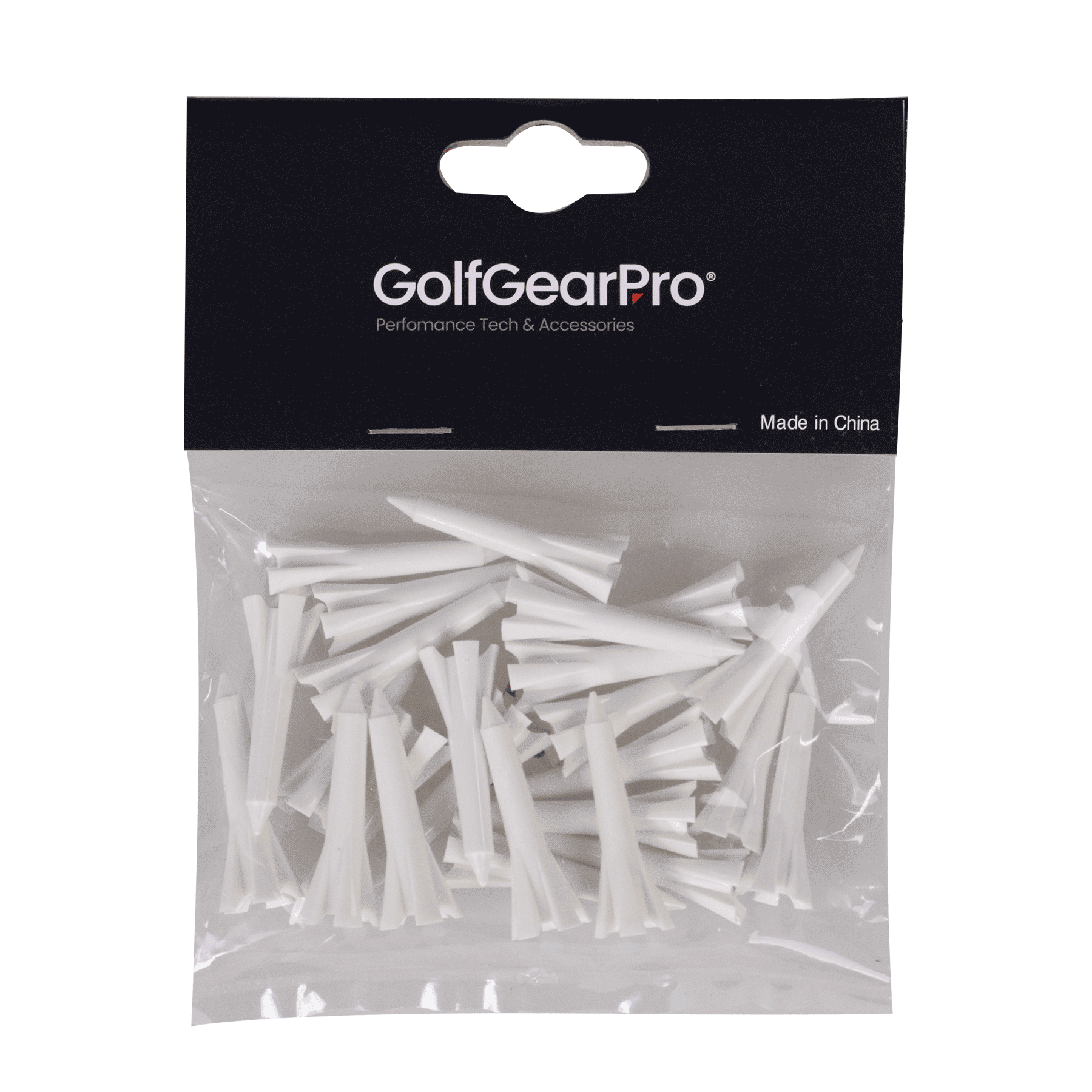 GG Pro Short White 1 1/2 Plastic Tees - 25 Pack