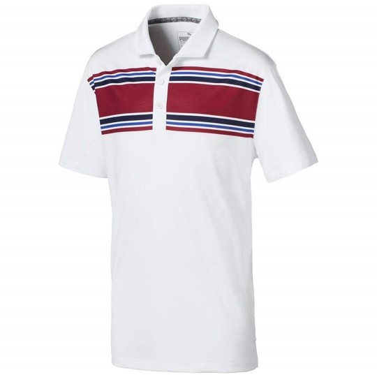 Puma Montauk Junior Boys White/Rhubarb Shirt